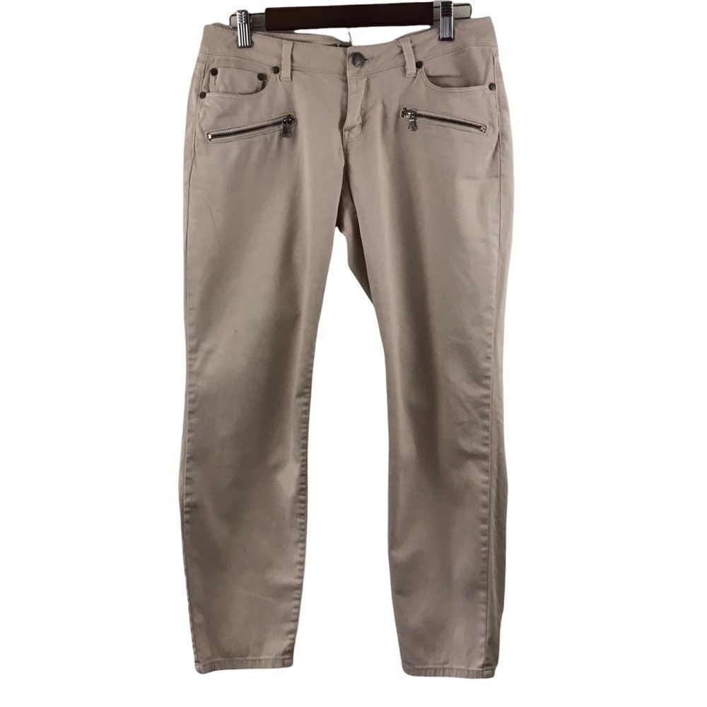 Max Jeans cream color jeans size 6‎